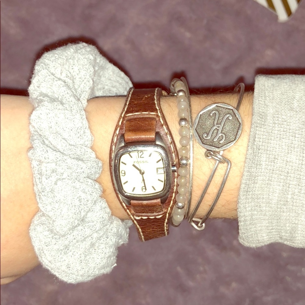Fossil Brown Leather Watch!! 🍂